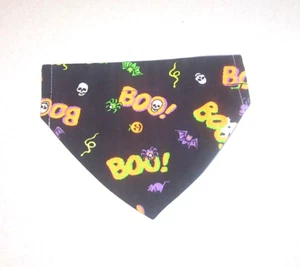 Collar Bandana Neck Scarf Halloween Print Purple Reversible X-Small Dog - Picture 1 of 2