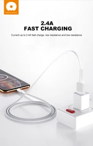 Wuw Generic 3 Ft Micro USB 2.4A Fast Charger Cable 2 Pack New - Picture 1 of 7