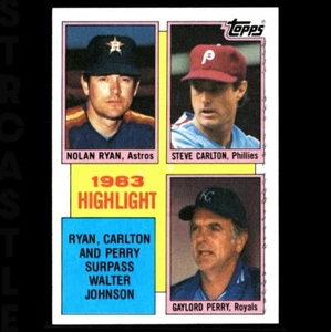 1984 Topps - 1983 Highlight Nolan Ryan, Steve Carlton, Gaylord Perry #4⚾Baseball - Picture 1 of 3
