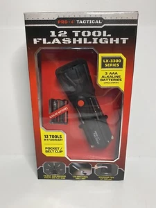 NEW Pro-4 Tactical 12 Tool Flashlight LX-3300 batteries included - Picture 1 of 7