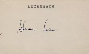 Sherm Lollar MLB Baseball Autographed Auto Signed 3x5 Index Card JSA COA - Picture 1 of 2