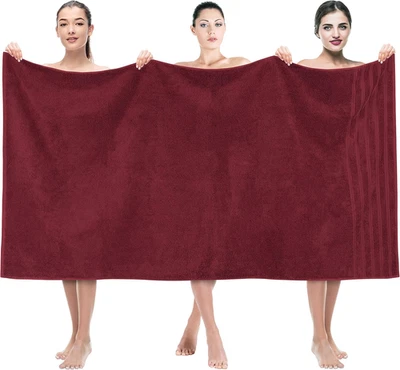 American Soft Linen Luxury 4 Piece Bath Towel Set, 600 GSM 100% Cotton Turkish B - Image 1 of 4