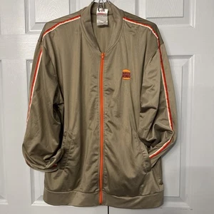Burger King Crew Jacket Med Beige Full Zip Lightweight Satin Uniform costume - Picture 1 of 6
