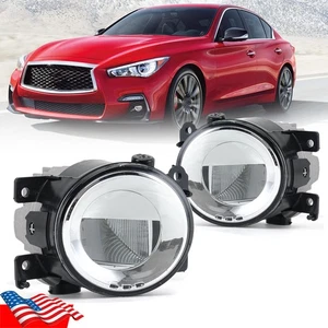 Faro antiniebla LED transparente para parachoques delantero para Infiniti Q50 QX60 QX80 2014 2015-2020 - Imagen 1 de 24