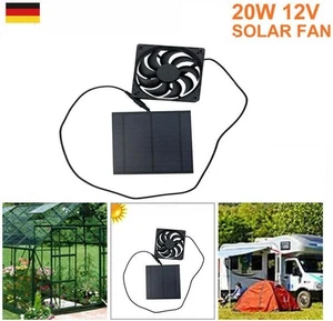 Solar Abluftventilator Solarpanel Gewächshaus Ventilator Wasserdicht Solarlüfter - Bild 1 von 6