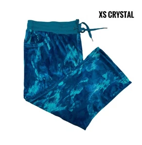 XS Lularoe Crystal Kick Flare kurze Hose solider Velours Meerjungfrau blau passt 2/4 - Bild 1 von 2