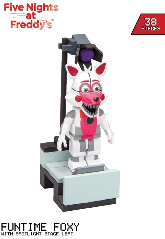 Five Nights at Freddy's Funtime Foxy With Stage Left McFarlane Toys 38 Piece Kit