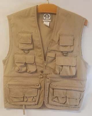 Uncle Milty Fishing Touring Photography Travel Tactical Vest Khaki - Size L - Image 1 of 3