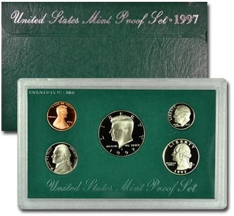1997-S Proof Set United States US Mint Original Government Packaging Box Cover