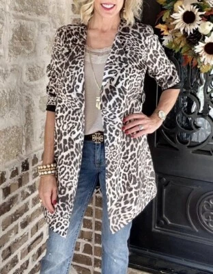 CAbi Sophia Leopard Print Jacket Coat, Style #4602, Size Small, New In Bag - Image 1 of 4