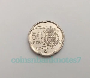 2000 Spanien 50 Peseten Münze, KM #991 unzirkuliert/Form-Jakobsmuschel - Bild 1 von 2
