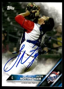 2016 Topps Pro Debut Jacob Nottingham Auto Stockton Ports #6 COA Card Signed - Picture 1 of 2