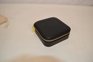 NWT Quince Black Leather Jewelry Travel Case - Picture 1 of 3