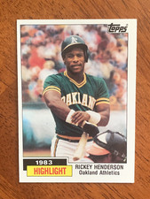 1984 Topps #2 Highlight - Rickey Henderson, Oakland A's - HOF - NrMt - Free Ship
