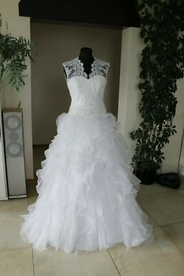 Brautkleid / Hochzeitskleid Größe  36-38  Marke MS MODA. NEU - Bild 1 von 4