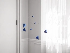 DIY Blue Polygon Modern Hanging Mobile Art Kit Craft