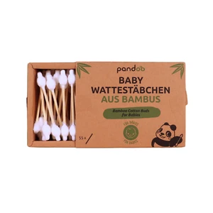 pandoo 4er Pack Baby Bambus Wattestäbchen - vegan & plastikfrei - Bild 1 von 5