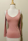 Womens NEW!!! XS. Pink off the shoulders strap long sleeve blouse. sheIn