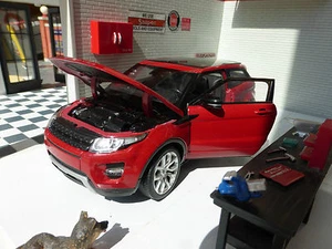 Red Land Range Rover Evoque Welly 1:24 Scale Diecast Detailed Interior Model Car - Picture 1 of 6