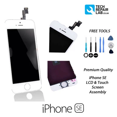 iPhone SE Premium Quality Retina LCD & Digitiser Touch Screen Assembly - WHITE - Image 1 of 2