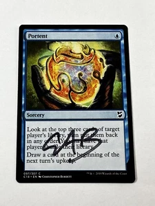 MTG Magic Portent Sketched Signed Artist Proof x1 C18 Commander Burdett - Picture 1 of 2