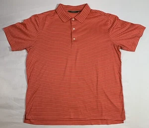Polo uomo Bobby Jones rosa corallo a righe golf taglia XL - Foto 1 di 3