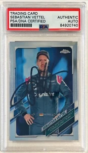 2021 Topps Chrome F1 Formula 1 Sebastian Vettel Signed Auto Card #7 PSA/DNA - Picture 1 of 1