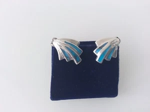 Silberne Art Deco Ohrringe im Set mit Türkis - Bild 1 von 3