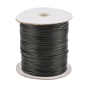 1 rotolo nero 2 mm corda poliestere cerata coreana macramè corda artigianale per artigianato fai da te - Foto 1 di 6
