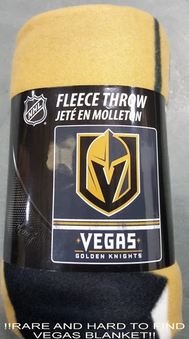 VEGAS GOLDEN KNIGHTS BLANKET FLEECE THROW NHL "Fade Away" Design Series NEW NWT Cover