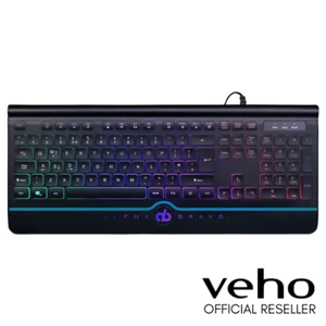 ALPHA BRAVO BY VEHO GK-1 USB GAMING KEYBOARD BACKLIT KEYS UK LAYOUT VAB-201-GK1 - Picture 1 of 2