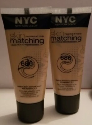 NYC Color Skin Matching Foundation with Adapting Technology 686 Light - 2 Pk - Image 1 of 2