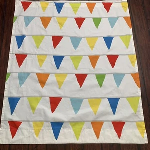 Ikea Vitaminer Vimpel Curtain Panel 46"X 53" Multicolor Pennants Altered Hem - Picture 1 of 10