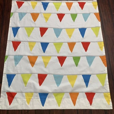 Panel de cortina de banderines Ikea Vitaminer 46"X 53" banderines multicolores dobladillo alterado Foto 1 de 4