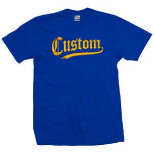 Youth Custom 76er T-Shirt Old English Vintage Classic Sports Baseball Text Tee - Picture 1 of 53