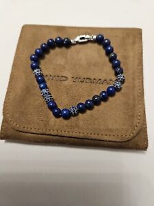 David Yurman Spiritual Beads Bracelet  with Lapis and Pave Sapphires