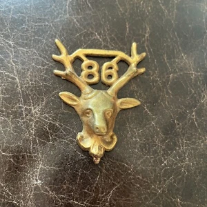 Antique B.P.O.E. Elks  Lodge No. 86 Medal Badge Pin Brass - Picture 1 of 3