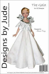 The Gala Doll Clothes Sewing Pattern 16" Ellowyne Wilde Dolls Tonner - Picture 1 of 12