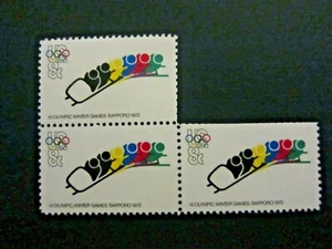 #1461 - 1972 8c 11o Juegos Olímpicos de Invierno - 3 up - Como Nuevo Excelente - Imagen 1 de 2