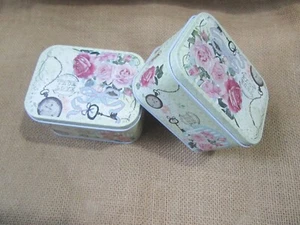 4Pcs Romantic Metal Tin Box Storage Case Jewellery Wedding Gift Box - Picture 1 of 3