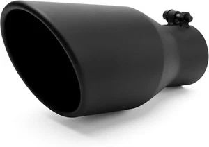 2.5Inch Exhaust Tip 2 1/2" Inlet 4" Outlet 9" Length Stainless Steel Exhaust Tip - Picture 1 of 9