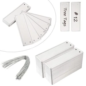 200 Pcs Write On Aluminum Metal Plant Label Tags with Wires for Outdoor Plants - Picture 1 of 6