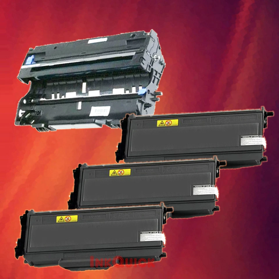 Drum DR-360 & 3 Toner TN-360 for Brother DCP7030 HL2140 - Image 1 of 1