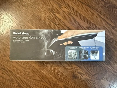 Cepillo para parrilla motorizado Brookstone con potencia de limpieza a vapor NUEVO CEPILLO PARA BARBACOA  Foto 1 de 4