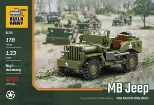 Build Army Brick building model WW2 USA Willys MB Jeep Utility Vehicle - Picture 1 of 3