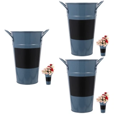  3 PCS Deko Blumentopf Gartentöpfe Dekorativer Blumenpot Blumeneimer - Bild 1 von 4