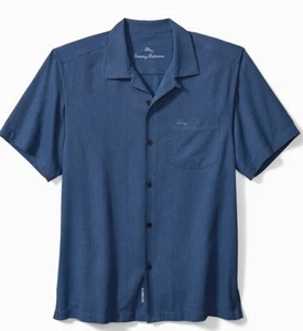 Camisa Tommy Bahama Pequeña Hombre Manga Corta Mediana Azul Island Zone - Imagen 1 de 5