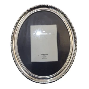 Philip Whitney Ltd Silver Plated Picture Photo Frame 8x10 Beaded Oval - Picture 1 of 5