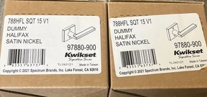 2 Box Of Kwikset Halifax Satin Nickel One Side Dummy Lever New 97880-900 - Picture 1 of 4