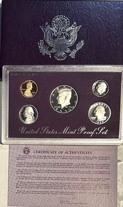 1990 And 1991 U S Mint Proof Sets with COAs and two Uncirculated Sets Each - Picture 1 of 4